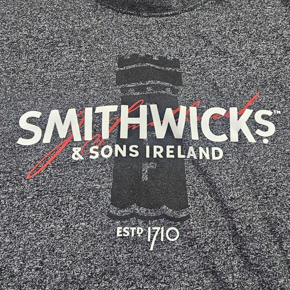 Smithwicks & Sons Ireland T Shirt Mens Medium Gray Ireland Brewery Cotton Blend - Picture 5 of 11